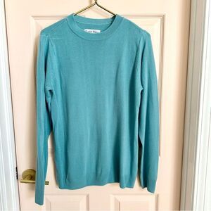 Blue Elisabeth Williams Crewneck Sweater Knit Long Sleeve